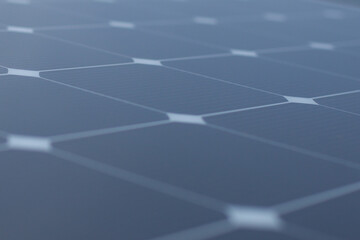 Close-up of solar energy panel photovoltaic module in the sea offshore.