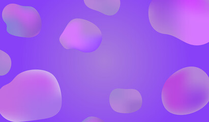 Abstract background in trendy purple shimmering colors with fluid bubble spots. Background with text field, template for banner, signage, cover, web, flyers, invitations. Vector graphics