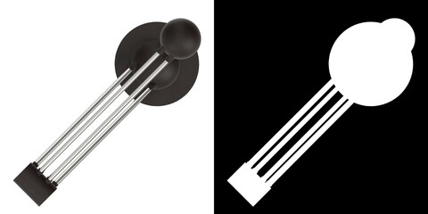 3D rendering illustration of a desk lamp