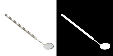 Fototapeta premium 3D rendering illustration of a dentist mirror