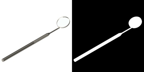 3D rendering illustration of a dentist mirror