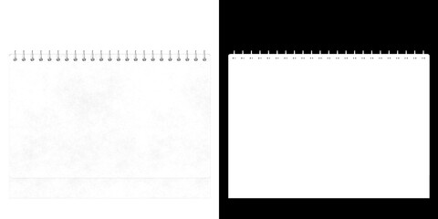 3D rendering illustration of a desktop calendar acrylic case