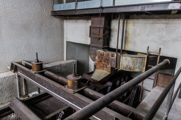 Equipment of former mercury smeltery in Idrija, Slovenia.