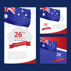 Obraz na płótnie Canvas Australia Day Social Media Post With Modern Style you can use for banner, template design