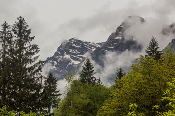 Julian Alps landscape near Bovec village, Slovenia