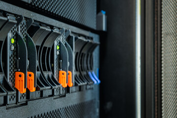 Computer server panel and harddisk raid storage