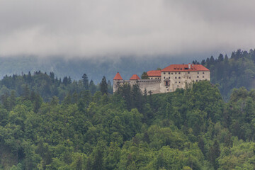 Fototapeta na wymiar Blejski grad (Bled castle) in Slovenia