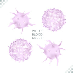 illustration of bioscience of immunity white blood cell circulating the human body