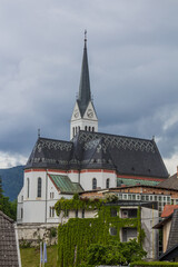 Fototapeta premium St. Martin Parish Church in Bled, Slovenia