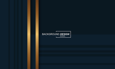 Modern background blue dop with golden lines luxury design