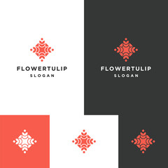 Flower Tulip  logo icon design template 