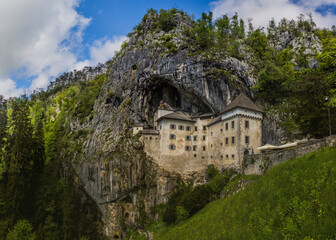 View of Predjama castle, Slovenia