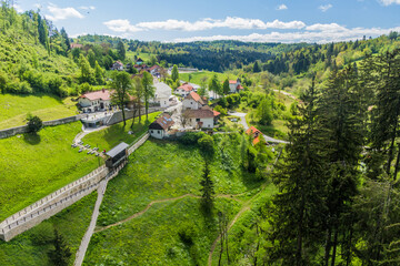 View of Predjama village, Slovenia