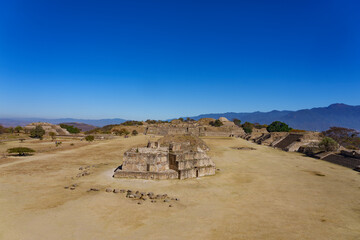 Monte Alban ruins in Qaxaca, Mexico