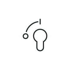 simple vector icon  key editable. isolated on white background. 