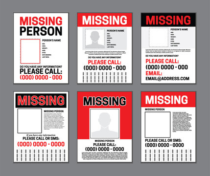 Missing Person Page Template Set