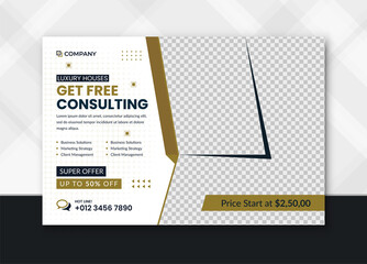 Corporate Digital marketing Banner post promotion and corporate social media post template