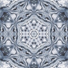 Grey abstract pattern mandala design template for social media platforms