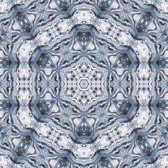 Grey abstract pattern mandala design template for social media platforms