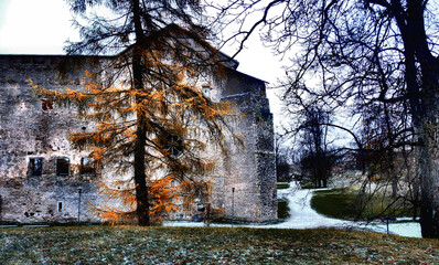 old castle in Estonia. Haapsalu city