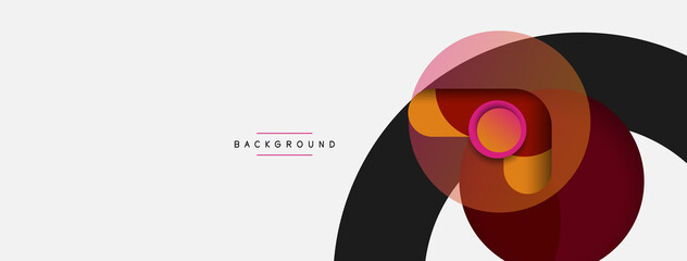 Circle and round shapes abstract background. Vector illustration for wallpaper banner background or landing page