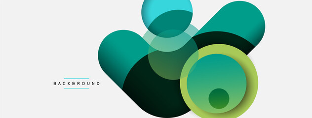 Creative geometric wallpaper. Minimal abstract background. Circles composition vector illustration for wallpaper banner background or landing page