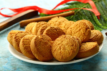 Fresh baked butter cookies , sugar free snack foods.