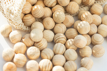 Bunch Of Hinoki Cypress Wood round pieces.