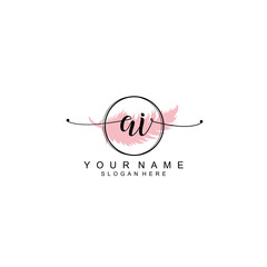 AI initial  Luxury logo design collection