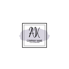 Letter AK minimalist wedding monogram vector