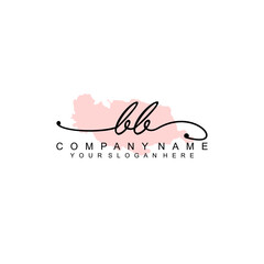 BB initial Signature logo template vector