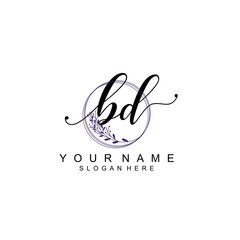 BD initial  Luxury logo design collection