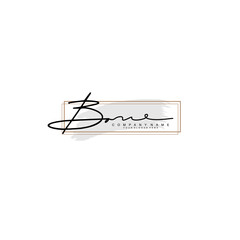 BO initial Signature logo template vector
