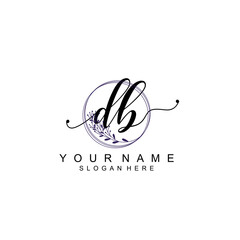 DB initial  Luxury logo design collection