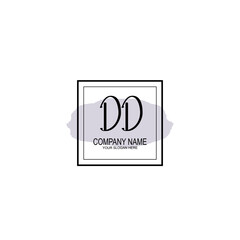 Letter DD minimalist wedding monogram vector