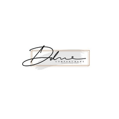 DD initial Signature logo template vector