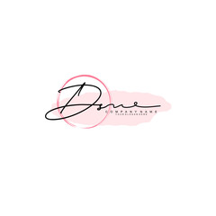 DS initial Signature logo template vector
