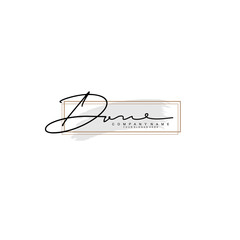 DV initial Signature logo template vector