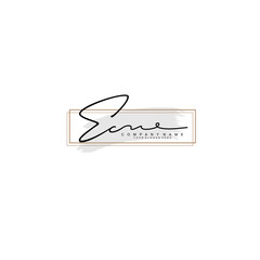 EC initial Signature logo template vector