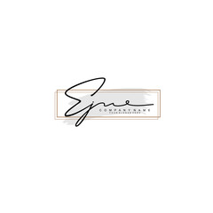 EJ initial Signature logo template vector