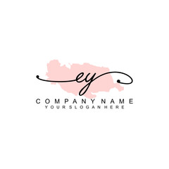 EY initial Signature logo template vector