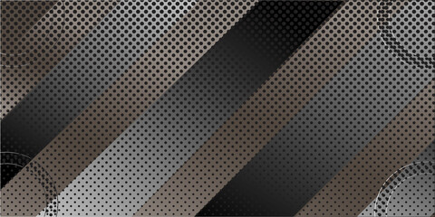 Abstract dark background texture of tiled metal ground grid.modern geometric line vector background with nice halftones.