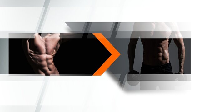 Templates for web site, flyer or header cover. Mock up sport poster. Fit, fitness brochure design. Editable banner templates.