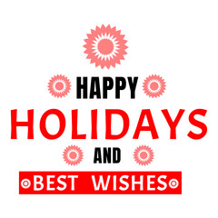 happy holidays and best wishes logo design