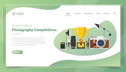 photography competition contest concept for website template landing homepage