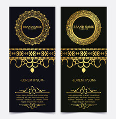 Fototapeta na wymiar Luxury ornament greeting card vector template