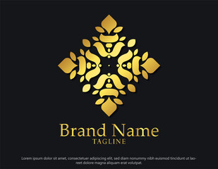 Luxury monogram logo template vector object for logo design.