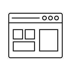 Browser Layout Vector icon which is suitable for commercial work and easily modify or edit it

