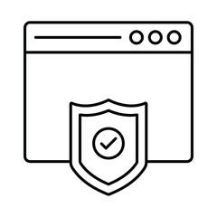 Page protection Vector icon which is suitable for commercial work and easily modify or edit it

