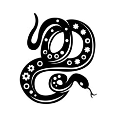 Chinese Zodiac Snake Composition
